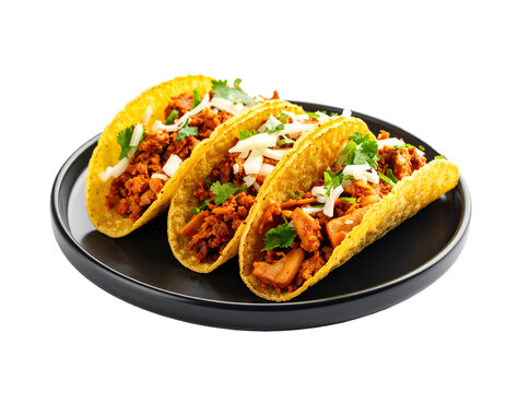 Flavorful Tripa Taco Served with Lime and Salsa