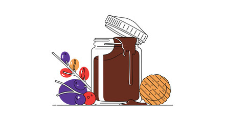 Delicious Chocolate Spread with Fresh Berries Flavor