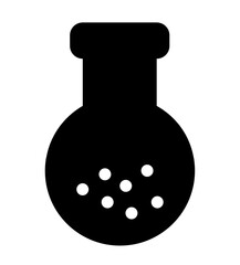 Test Tube icon, on transparent background, flat line design, vector illustration