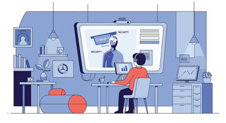 Remote Work and Video Conferencing in Home Office