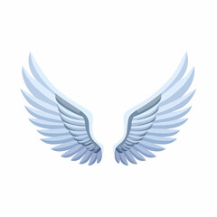 Fototapeta premium Serene Pair of Angelic Wings Celestial Illustration