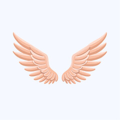 Fototapeta premium Elegant Peach Angel Wings Illustration Perfect for Design Projects