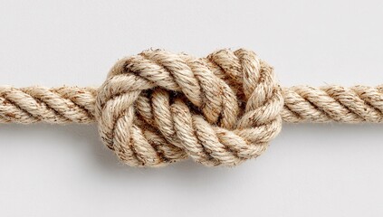 Closeup of a Knot in a Twisted Rope