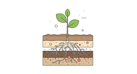 The Plant Underground System And Upper Ground Growth