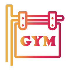 gym Line Gradient Icon