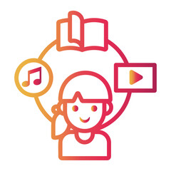 hobbies Line Gradient Icon