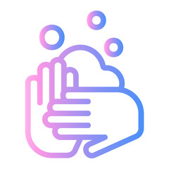 washing hand Line Gradient Icon
