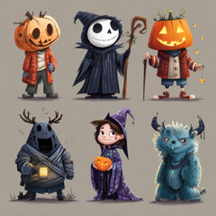 Halloween Monsters Set  