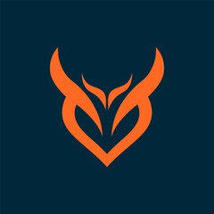 owl logo design with simple concept