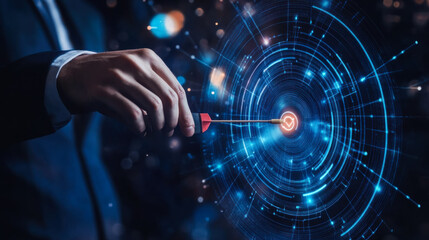 Digital interface interaction showcasing advanced technology in a futuristic setting