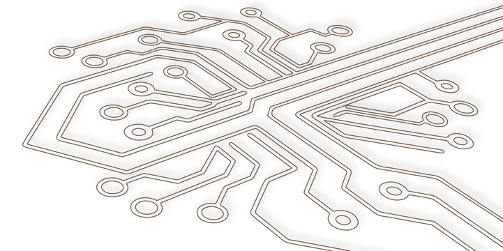 Gray scale of binary code and circuit board design technology shape in the center.