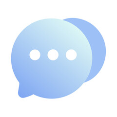 blue speech bubble icon
