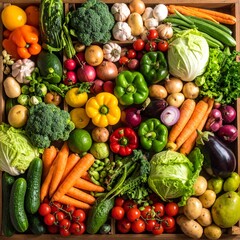 Vibrant Harvest A Colorful Array of Fresh Vegetables