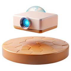 Floating Projector on a Geometric Honeycomb Base