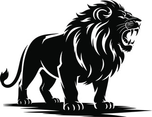 Naklejka premium Vector black silhouette of a animals on a white background