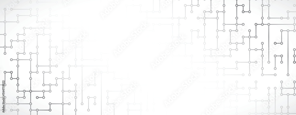 Wall mural abstract circuit border technology connected concept background