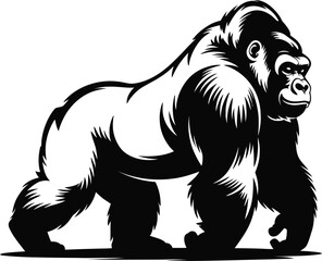 Vector black silhouette of a animals on a white background