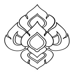 vector illustration of a Lai Thai  