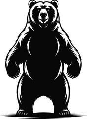 Vector black silhouette of a animals on a white background