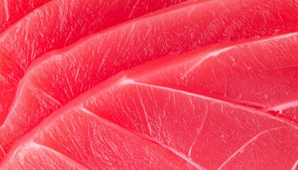 Obraz premium Closeup of Sliced Raw Red Fish for Healthy Diet.