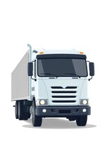 copy space for text background a truck vector 2d flat style