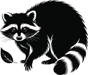 Vector black silhouette of a animals on a white background