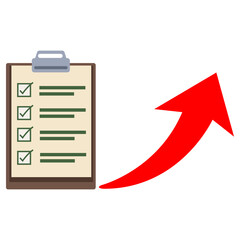 Clip board and arrow