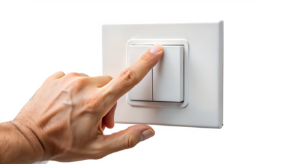 hand with light switch