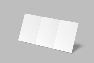 A5 Trifold Brochure blank Mockup