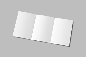 A5 Trifold Brochure blank Mockup