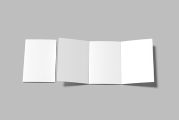 A5 Trifold Brochure blank Mockup