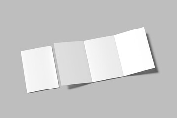 A5 Trifold Brochure blank Mockup