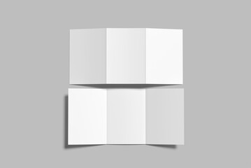 A5 Trifold Brochure blank Mockup