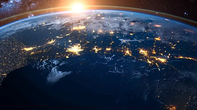 Earth Sunrise From Space
