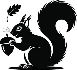 Vector black silhouette of a animals on a white background