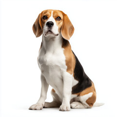 Beagle Portrait - Adorable Canine Companion , PNG isolated cut out image