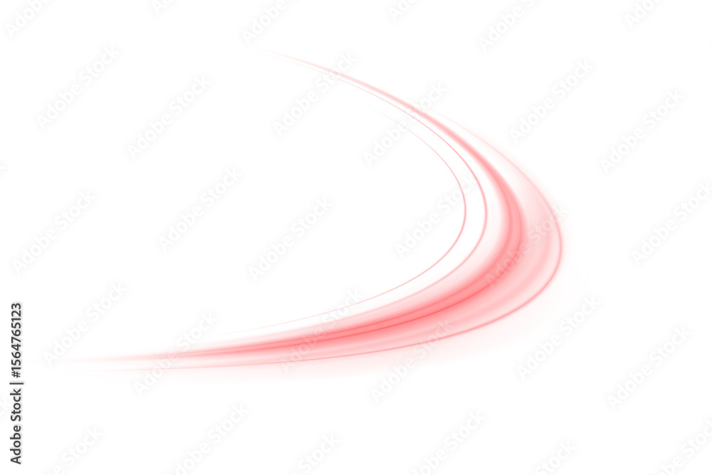 Aufkleber glowing red laser speed trail png with motion blur and city light streaks. futuristic energy lines o