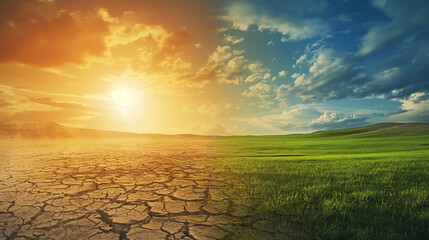 Climate change effects before and after transformation global landscape nature photography dramatic contrast environmental awareness