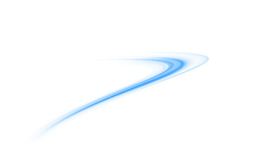 Glowing blue laser speed trail PNG with motion blur and city light streaks. Futuristic energy lines on blue background for modern tech art, sci-fi design or abstract overlays