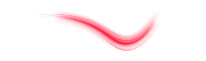 Glowing Red Laser Speed Trail PNG with Motion Blur and City Light Streaks. Futuristic Energy Lines on Red Background for Modern Technology Art, Sci-Fi Design or Abstract Overlays