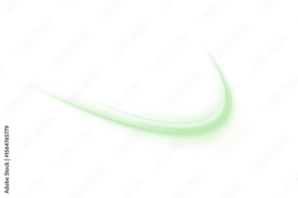 Aufkleber glowing green laser trace png with motion blur and urban light stripes. futuristic energy lines on g