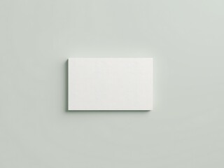 A minimalist presentation of a blank white rectangular canvas mounted on a subtle pale green background with soft shadow