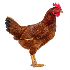 Detailed Portrait of a Brown Hen