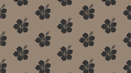 Fototapeta premium vector seamless hibiscus pattern design multicoloured