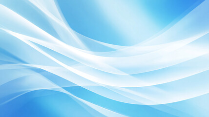 Naklejka premium Serene Blue and White Abstract Waves Background