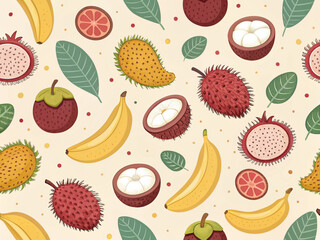 seamless pattern with fruits