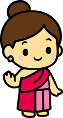 Girl in Thai dress