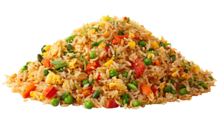 Wok Tossing or Stir Frying Fried Rice Isolated on Transparent Background PNG