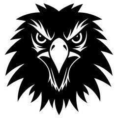 eagle head vector silhouette on white background