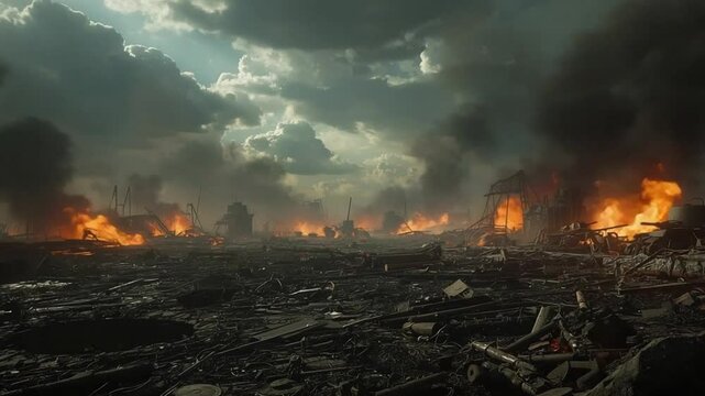 Aftermath of World War 3 &ndash; Smoking Battlefield of Ruins
